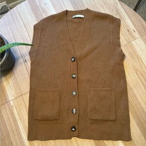 Zara Knit Cardigan Vest